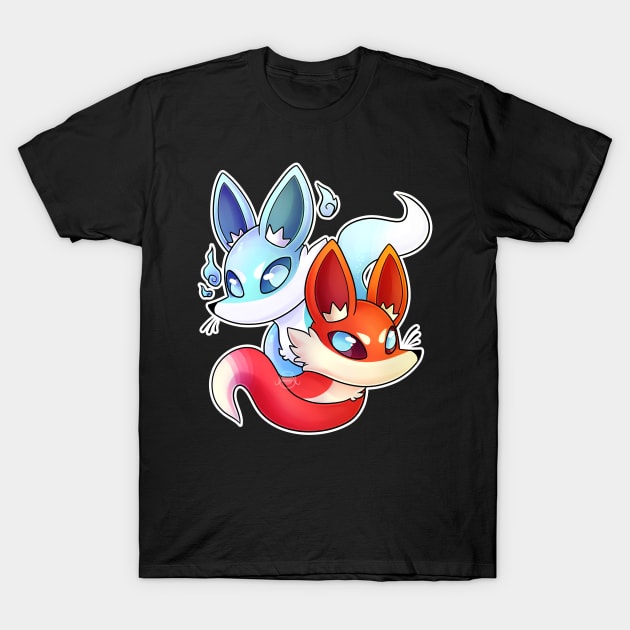 Fox Duo T-Shirt by seosaur